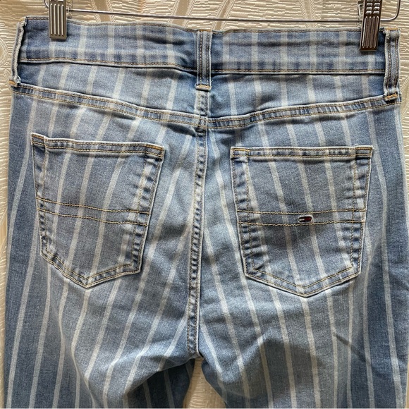 Tommy Hilfiger Blue Striped Ankle Jeans - Picture 8 of 13